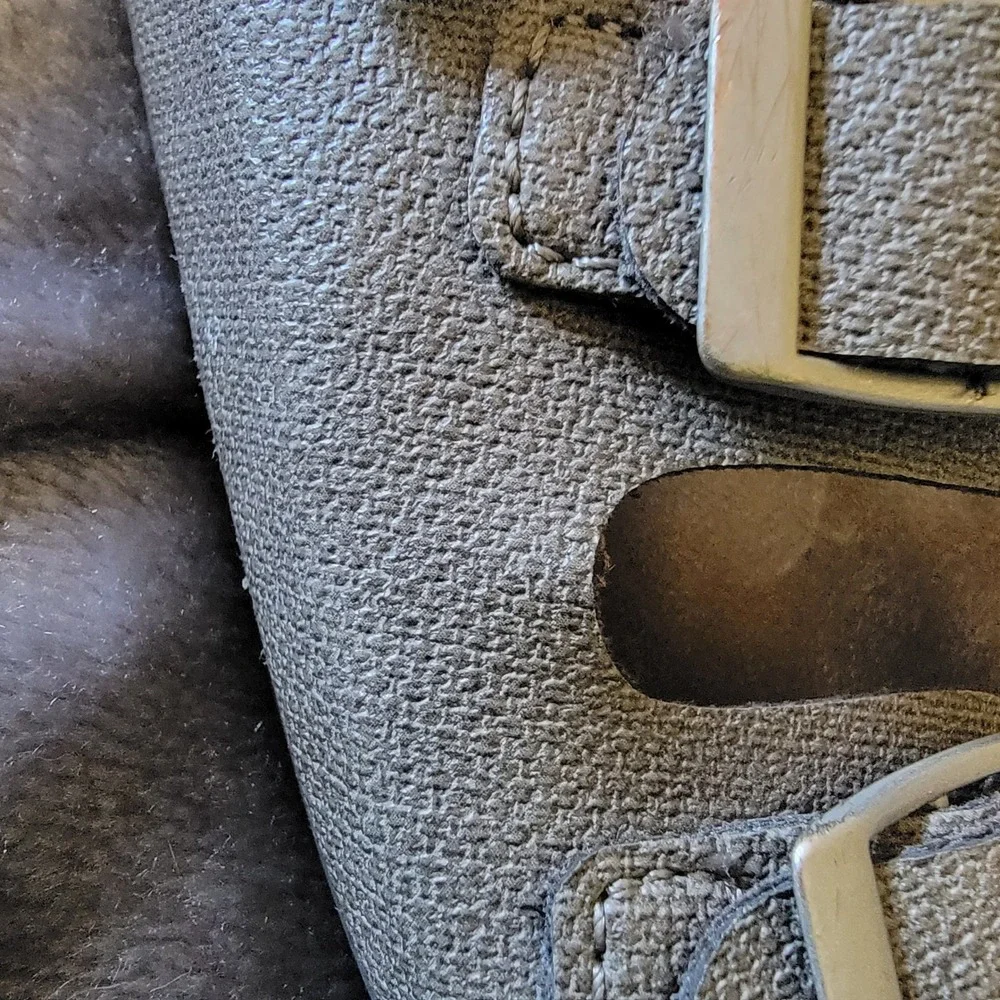 Gap Earth Sandal Kids 7 Blue Grey Argyle Good Buckle Cork Footbed 689190-00